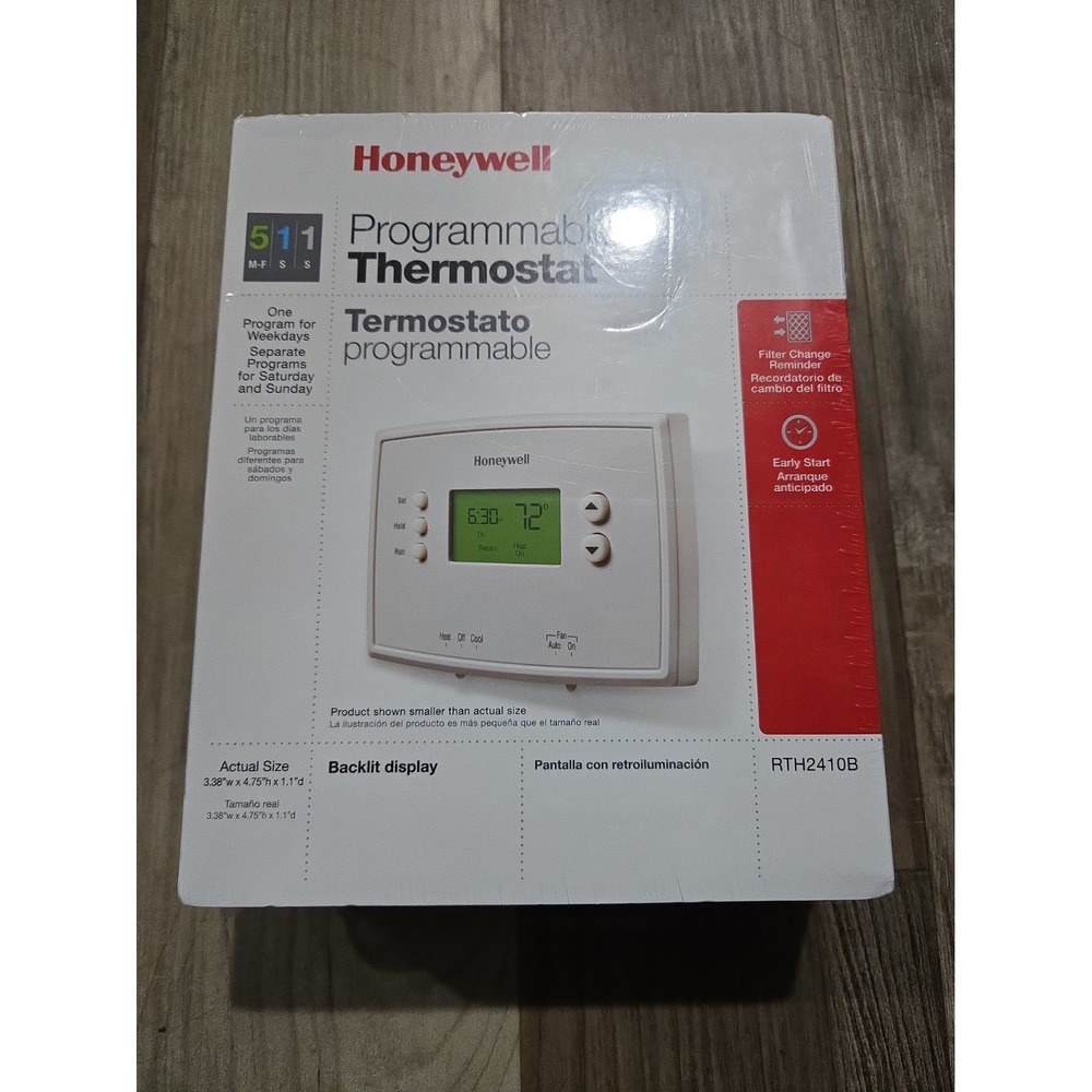 honeywell programmable thermostat Rth2410b New In Box Sealed